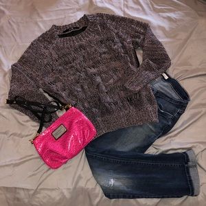 Kenzie Sweater with Black Mesh Back